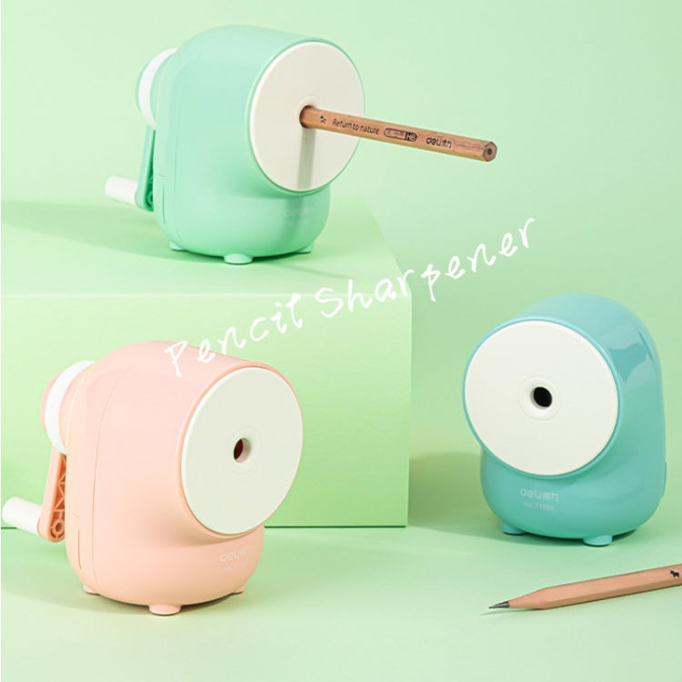Deli 71169 Student Automatic Pen Pencil Sharpener Manual Pencil Sharpener(Sky Blue)