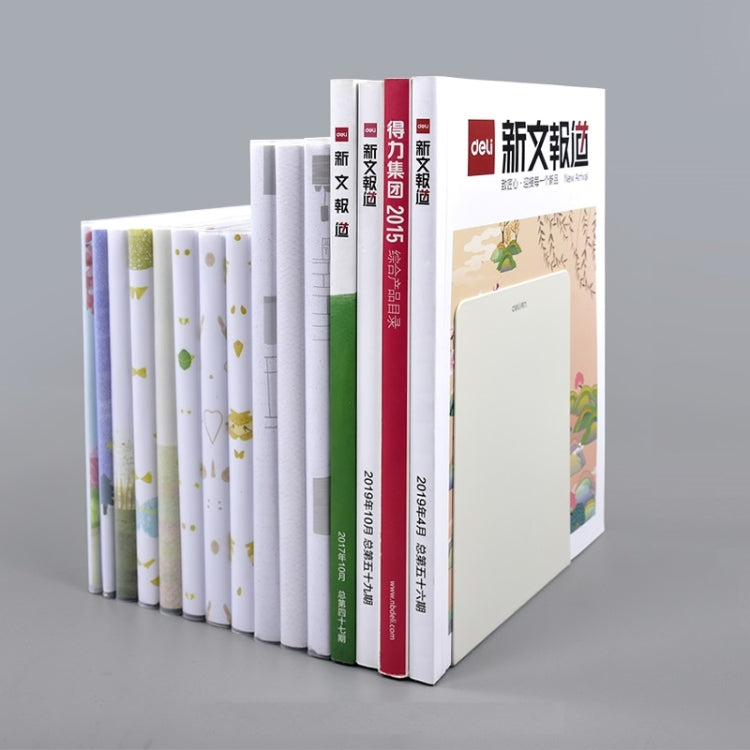 Deli 78650 2 Pieces Of Thickened Desktop Metal Bookends(Green)