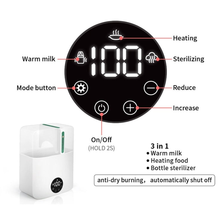 Cmbear ZRN-0803 Baby Bottle Sterilizer Food Warmer(UK Plug)