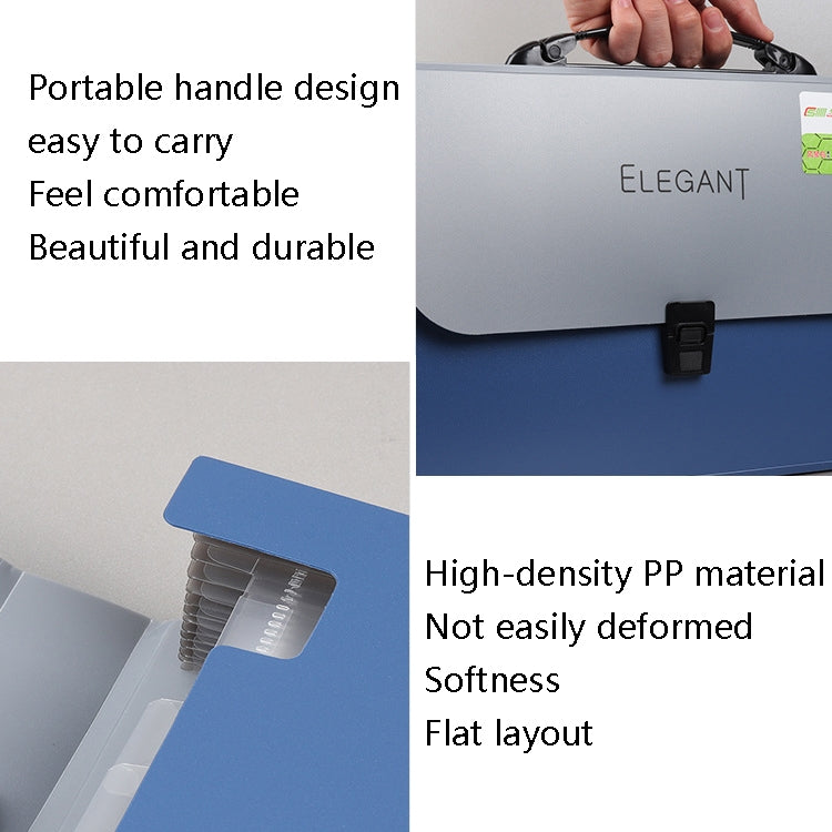ChuangSheng A4 Hand Ventilation Piano Bag Student Document Storage Plastic Folder(8036 Light Blue)