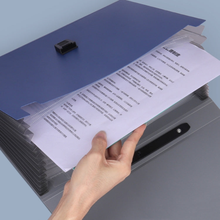 ChuangSheng A4 Hand Ventilation Piano Bag Student Document Storage Plastic Folder(8023 Blue)