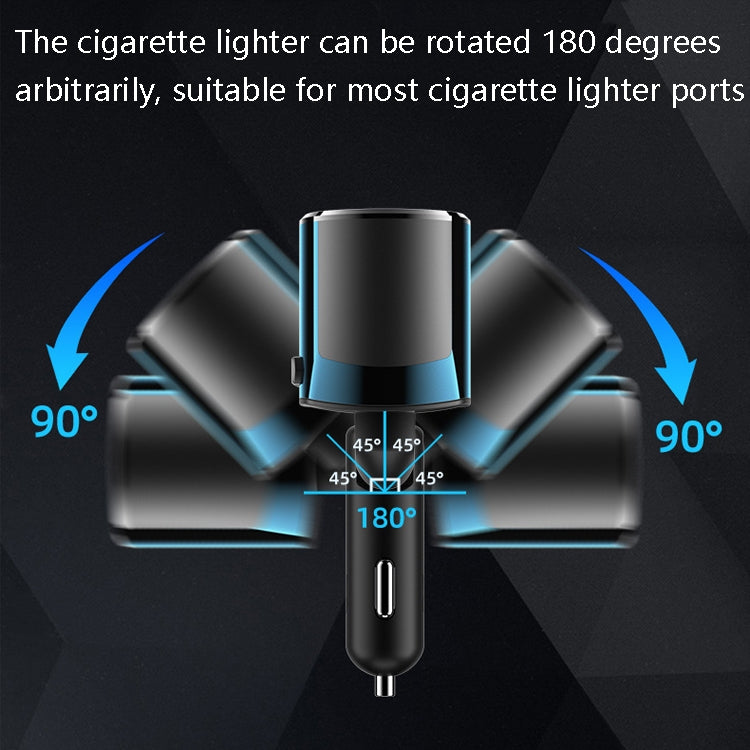 Ozio Car Charger Cigarette Lighter Conversion Plug USB Fast Flashing Charger, Model: CL48Q Black