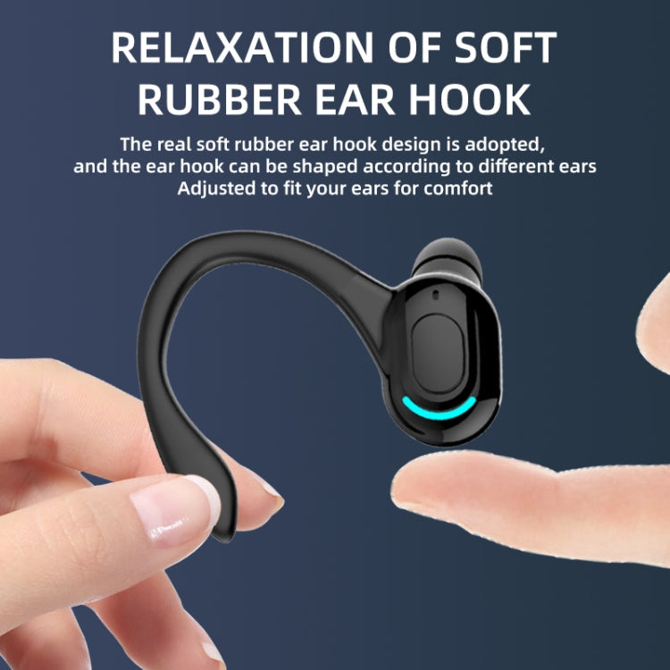 F8 Bluetooth 5.1 Ear-Mounted Stereo Wireless Sports Earphone, Single Earphone (Black+Blue), Single Earphone (Black+Green), Single Earphone (Black), Single Earphone (White), Single Earphone (Black+Red)