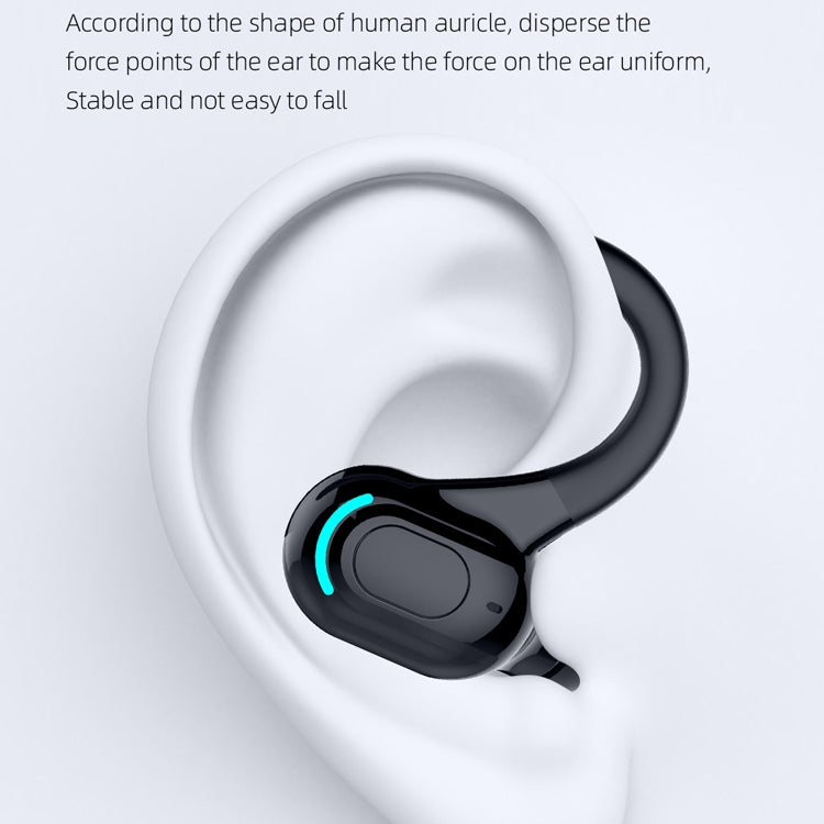 F8 Bluetooth 5.1 Ear-Mounted Stereo Wireless Sports Earphone, Single Earphone (Black+Blue), Single Earphone (Black+Green), Single Earphone (Black), Single Earphone (White), Single Earphone (Black+Red)