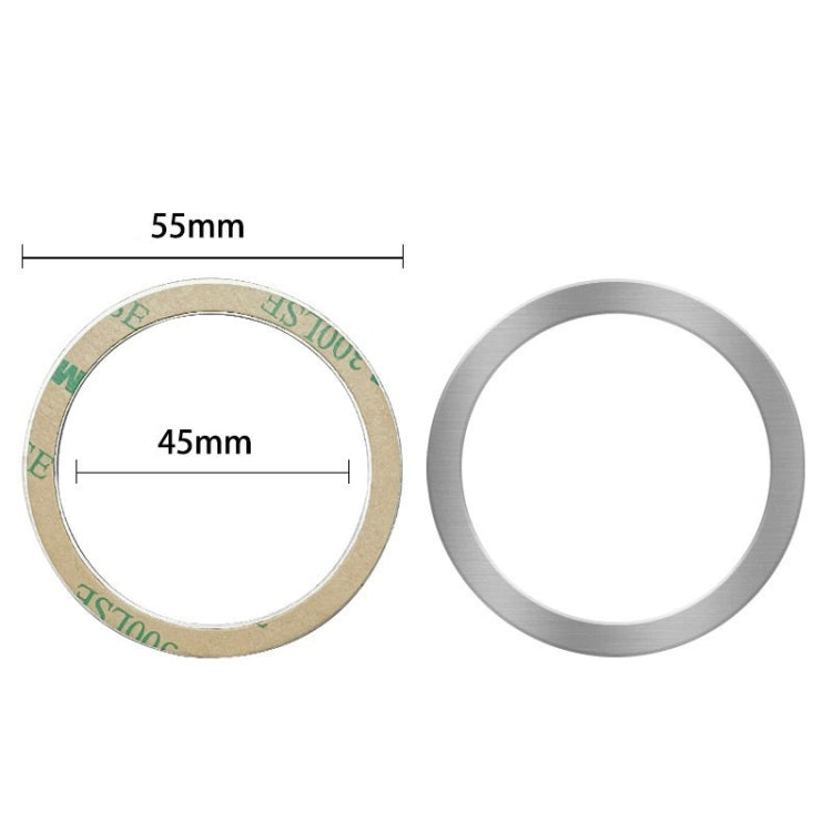 Ring Car Magnetic Suction Wireless Charger Lead Magnetic Ring Back Sticker, Color: Silver, Silver