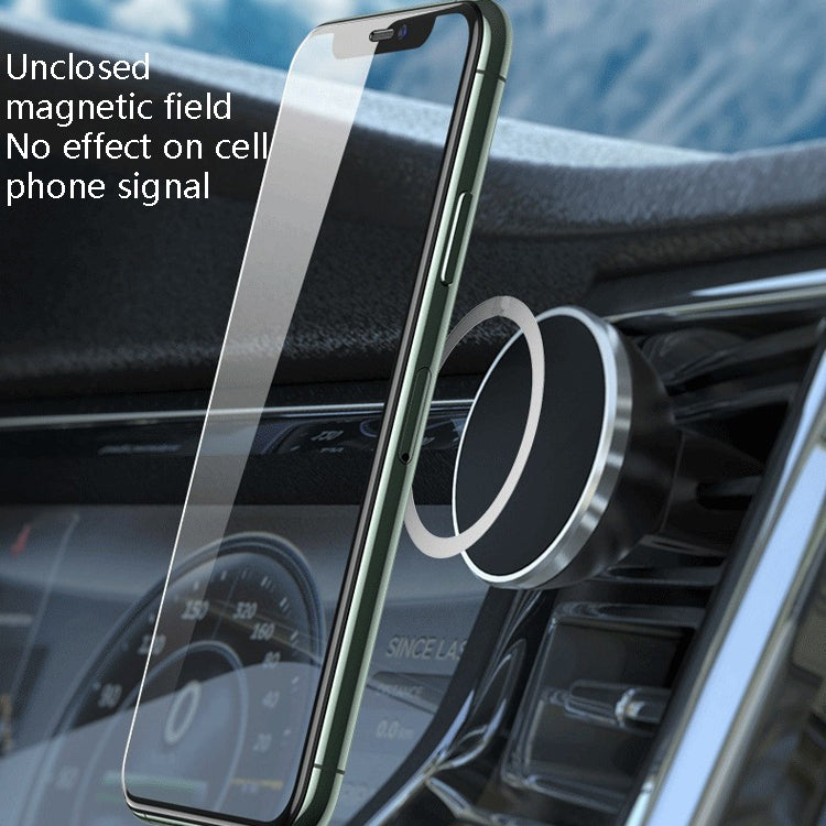 Ring Car Magnetic Suction Wireless Charger Lead Magnetic Ring Back Sticker, Color: Silver, Silver