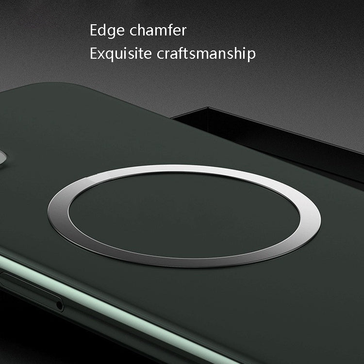 Ring Car Magnetic Suction Wireless Charger Lead Magnetic Ring Back Sticker, Color: Silver, Silver
