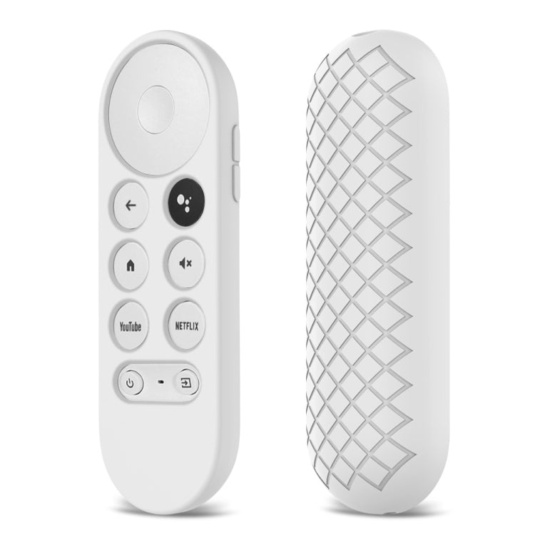 2 PCS Silicone Protective Shell for Google Chromecast 2020 Remote Control, (White), (Pink), Red), (Black), (Silver Gray), (Sky Blue)