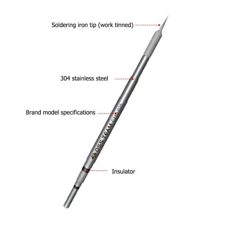 OSS Team C210 Series Soldering Iron Tip Welding Head For JBC T210 / C CD-2SD / 2SHE( Knife Head)
