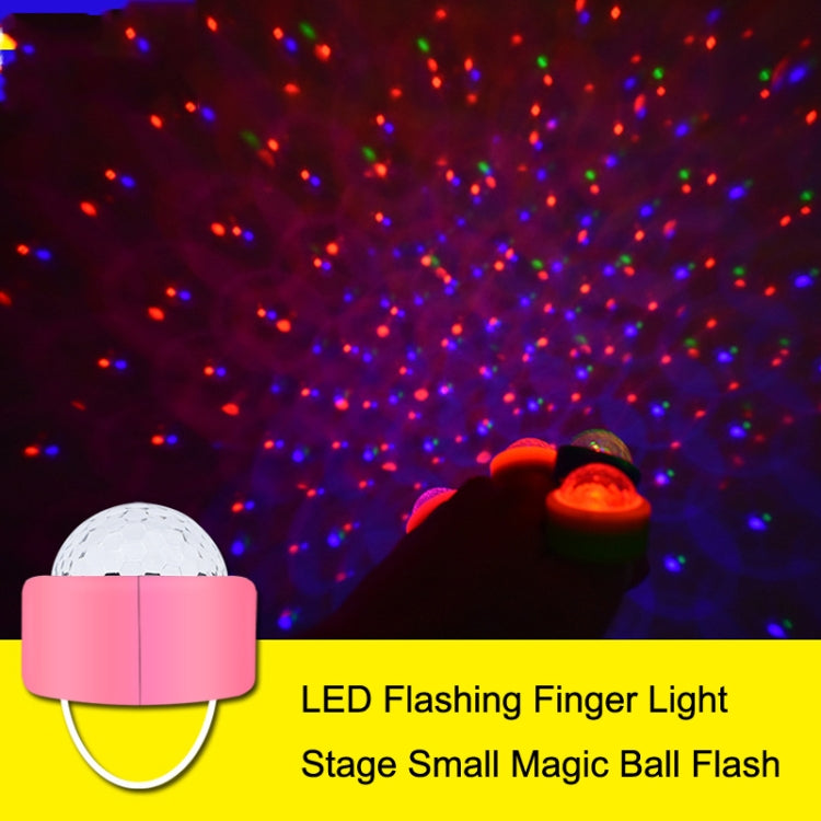 5 PCS D2 LED Flashing Finger Light Stage Small Magic Ball Flash(White)