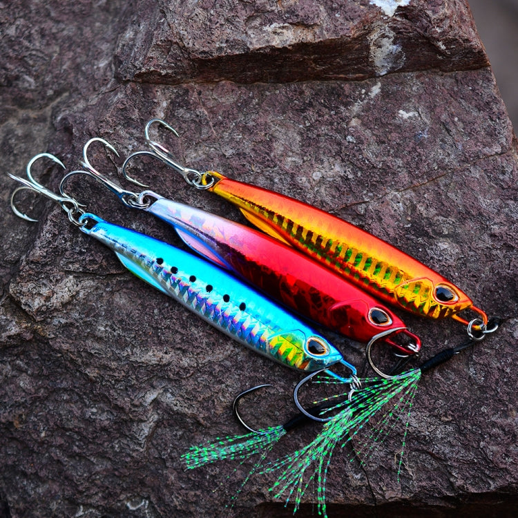 3 PCS PROBEROS LF103 Simulation Metal Sea Fishing Bait, Specification: 20g(D Luminous With Hook)