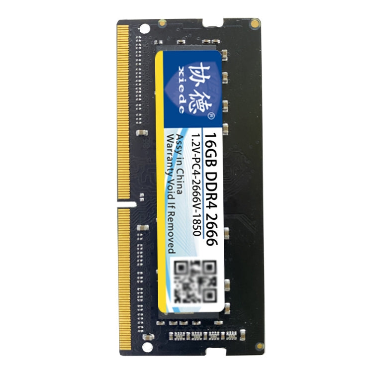 XIEDE X065 DDR4 NB 2666 Full Compatibility Notebook RAMs, Memory Capacity: 16GB