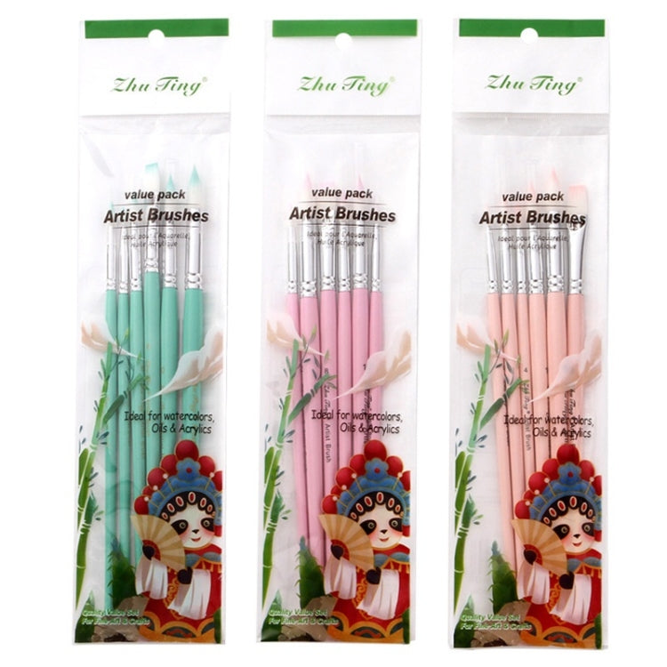 ZHUTING Pearl Rod Nylon Wool Chalk Set(6 PCS/Set Hibiscus Purple)