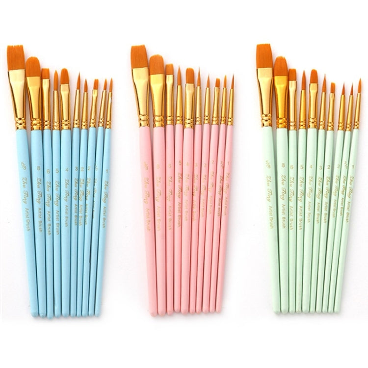 Zhuting Multifunctional Matte Nylon Wool Watercolor Brush Set(10 PCS/Set Sky Blue)