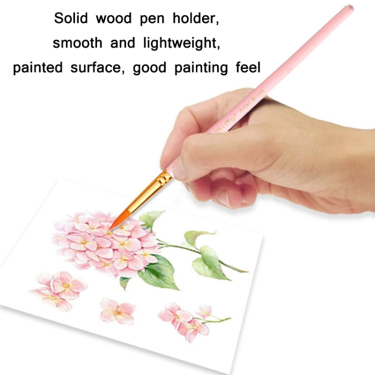 Zhuting Multifunctional Matte Nylon Wool Watercolor Brush Set(10 PCS/Set Ice Cream Pink)