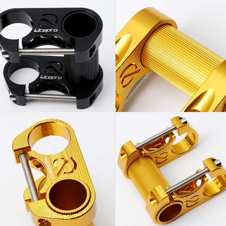 LitePro S95 Folding Bike Hollow Double Stem(Gold)