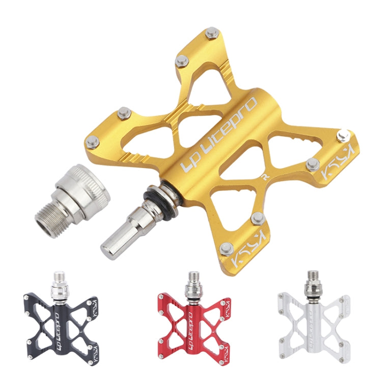 LP LitePro K5 Folding Bkie Aluminum Alloy Bearin Pedals(Black)