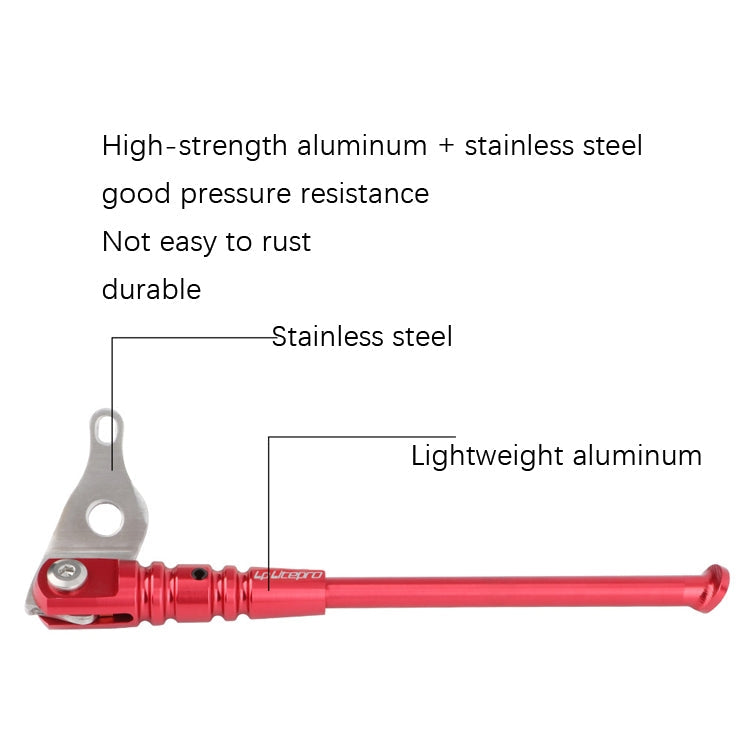 LP LitePro Folding Bike Aluminum Alloy Foot Support(Silver)