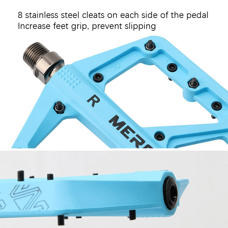 MEROCA Mountain Bike Nylon Pedal(Sky Blue)