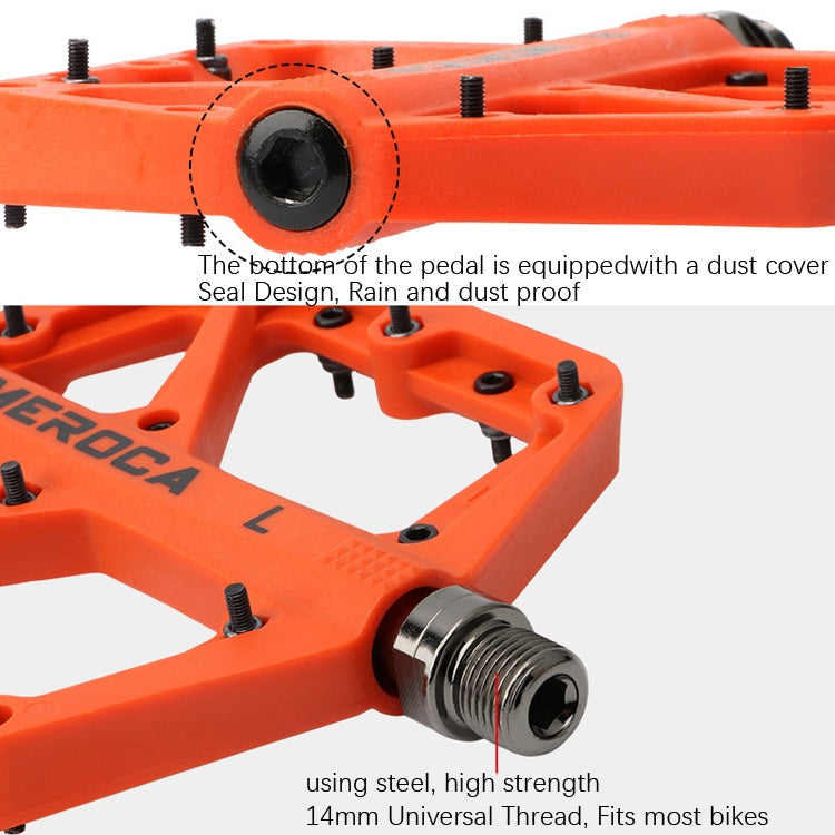 MEROCA Mountain Bike Nylon Pedal(Black)