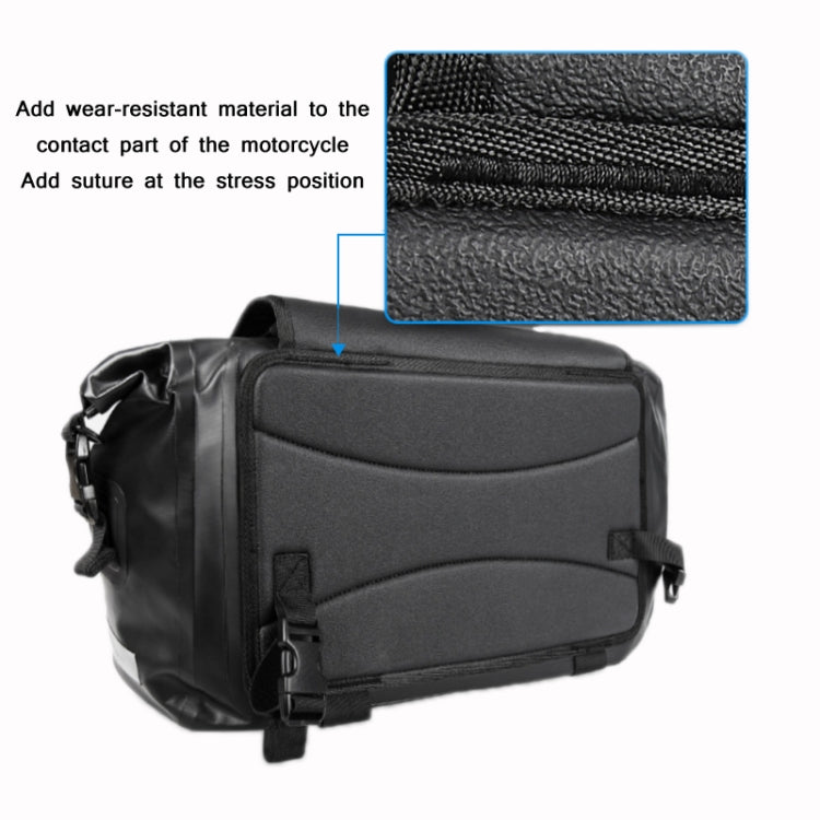 AFISHTOUR FM2021 Large Capacity Waterproof Motorcycle Rear Seat Bag, Color: Black