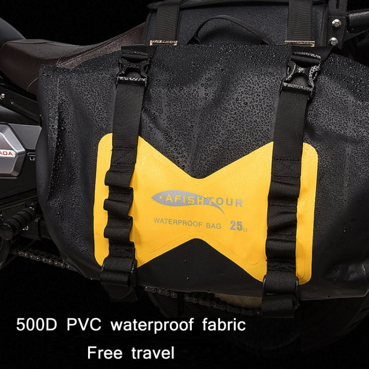 AFISHTOUR FM2021 Large Capacity Waterproof Motorcycle Rear Seat Bag, Color: Black