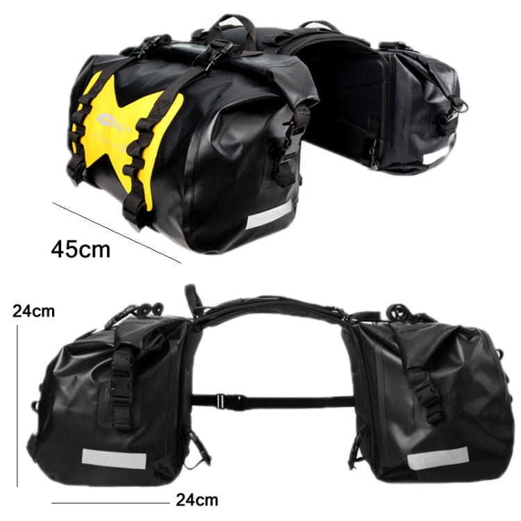 AFISHTOUR FM2021 Large Capacity Waterproof Motorcycle Rear Seat Bag, Color: Grey