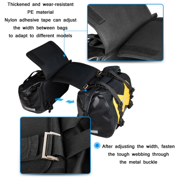 AFISHTOUR FM2021 Large Capacity Waterproof Motorcycle Rear Seat Bag, Color: Lake Blue