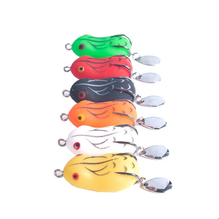 2 PCS HENGJIA Lure Sequins Double Hook Thunder Frog, Specification: 4.2cm 8g(Yellow Black Stripes)