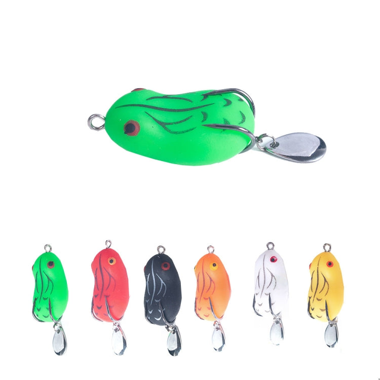 2 PCS HENGJIA Lure Sequins Double Hook Thunder Frog, Specification: 5cm 14g(Green Black Stripes)