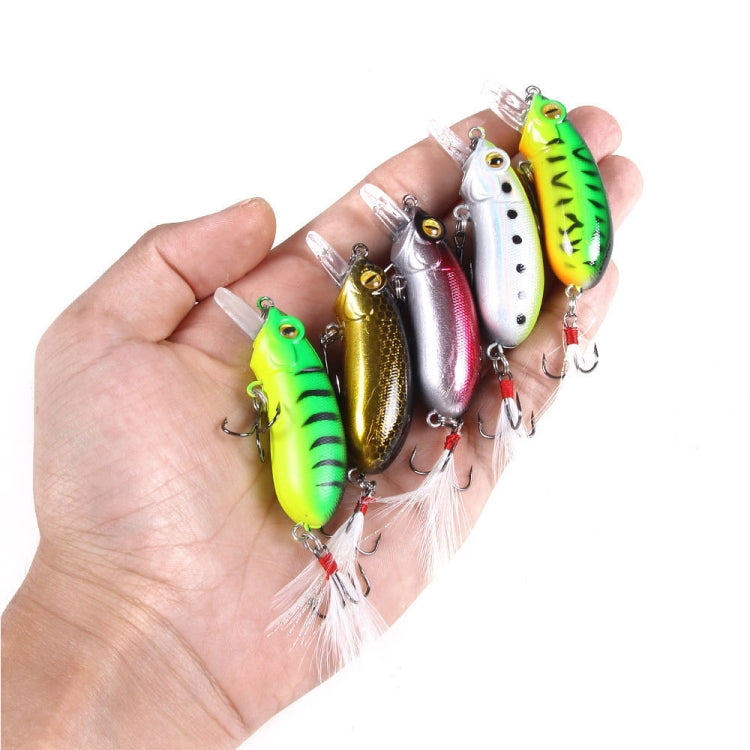 4 PCS HENGJIA CB027 10g 6cm Slow Down Feather Hook Bait(1)