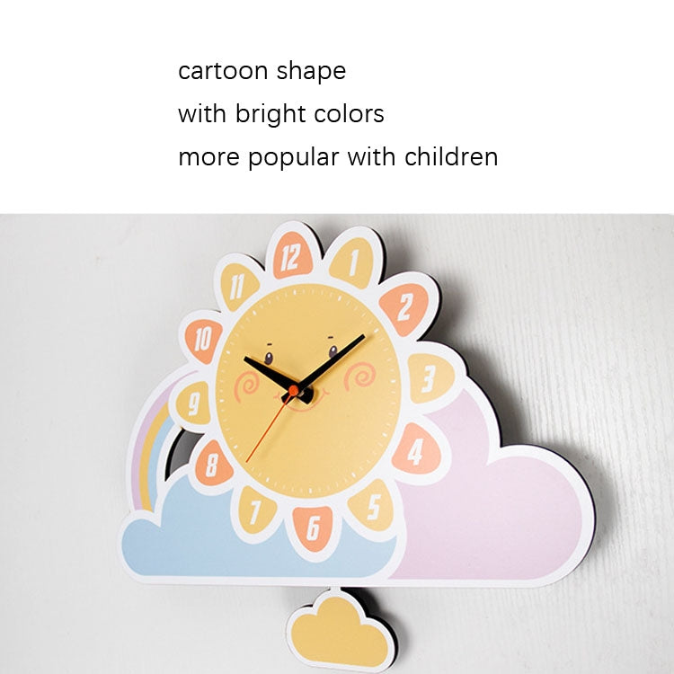 Cartoon Shake Wall Clock Children Room Decoration Wall Clock (Car)