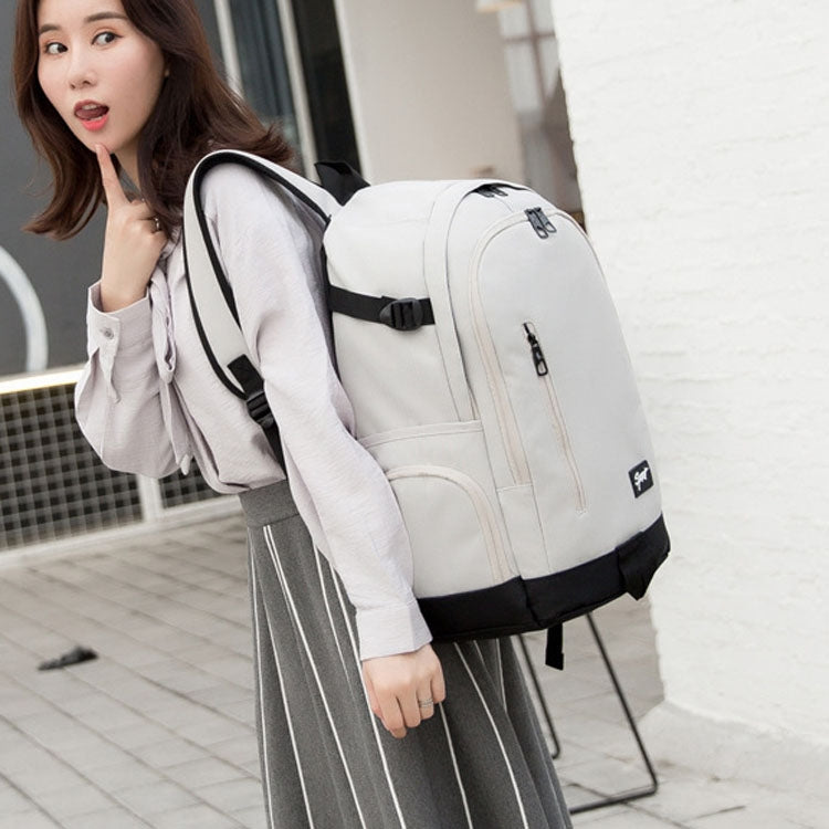 1107 Student Bag Leisure Backpack(Gray)