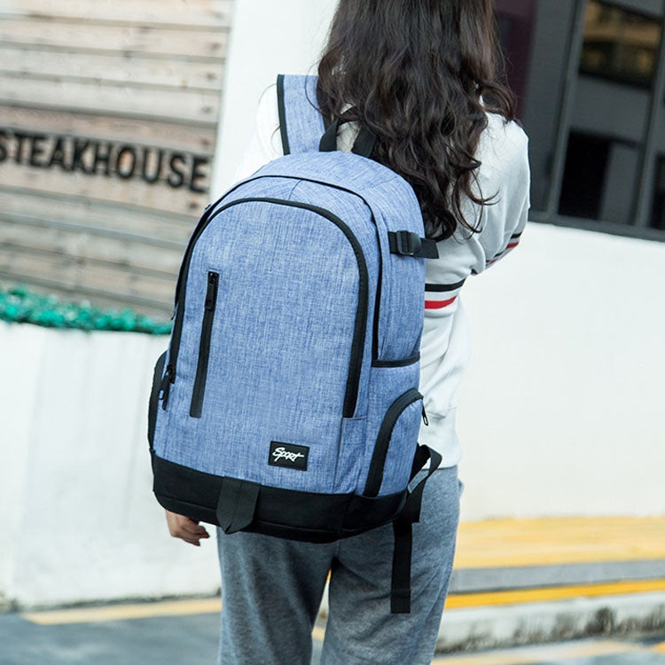 1107 Student Bag Leisure Backpack(Snowflake Blue)