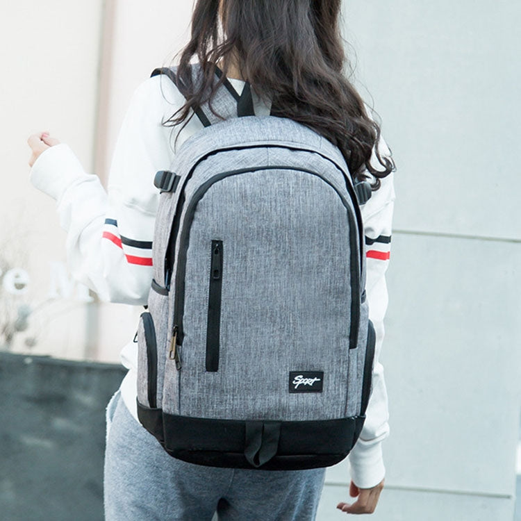 1107 Student Bag Leisure Backpack(Snowflake Gray)