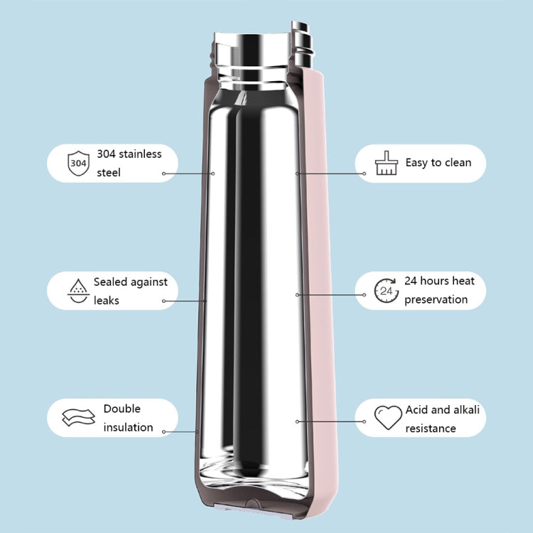 Saylee 304 Stainless Steel Portable Thermos Cup, Capacity: 350ml(Black)