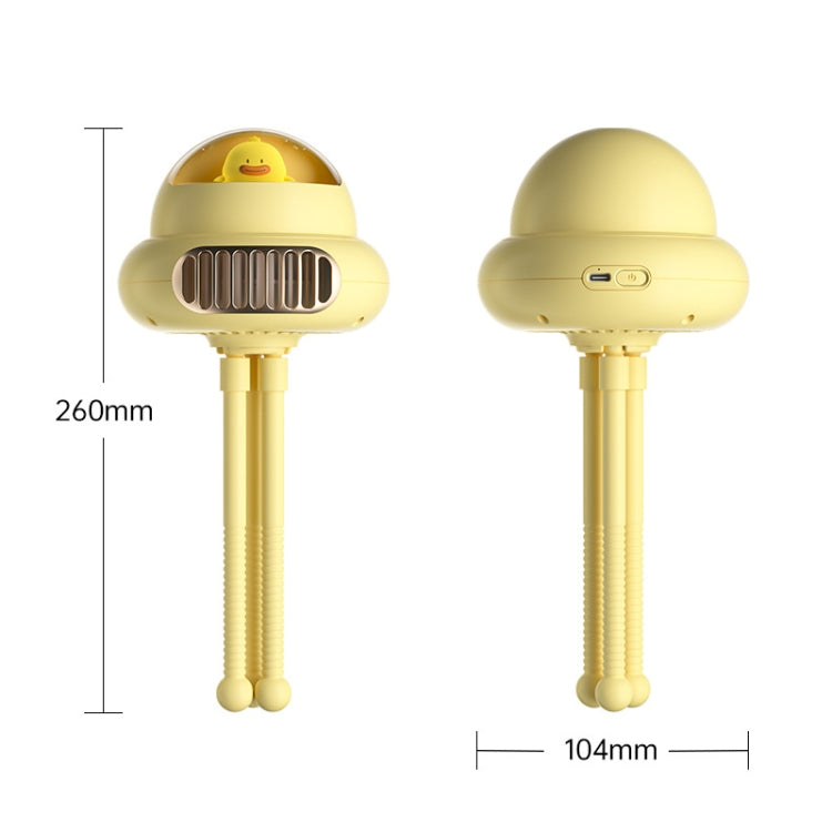 Stroller Portable Multi-Function Silent Octopus Bladeless Fan, White, Yellow, Pink
