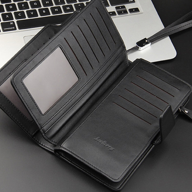 Baellerry Casual Wallet Long Clutch Tri-fold Wallet Multifunctional Phone Bag For Men(Brown)