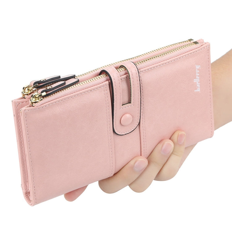Baellerry  Ladies Long Large Capacity Buckle Zip Clutch Multi-Card Wallet(Dark Green)