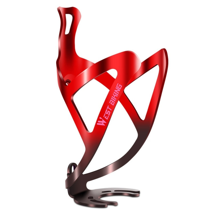 WEST BIKING Bicycle Aluminum Beverage Bottle Holder, Colour: Red Black Gradient
