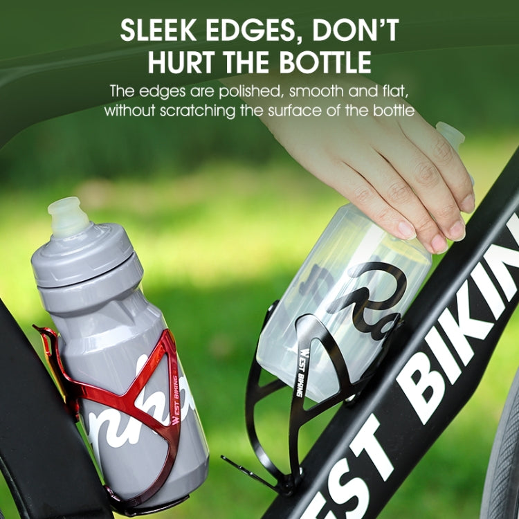 WEST BIKING Bicycle Aluminum Beverage Bottle Holder, Colour: Red Black Gradient