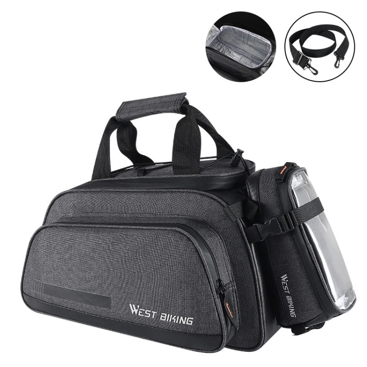WEST BIKING Multifunctional Bicycle Aluminum Foil Insulation Pouch(Black)