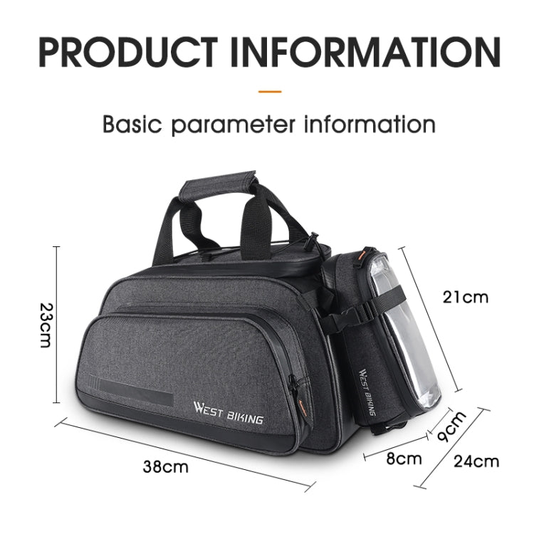 WEST BIKING Multifunctional Bicycle Aluminum Foil Insulation Pouch(Black)