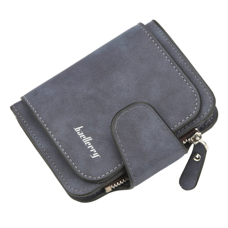 Baellerry Ladies Buckle Nubuck Leather Coin Purse Cute Small Fresh Student Wallet(Deep Blue)