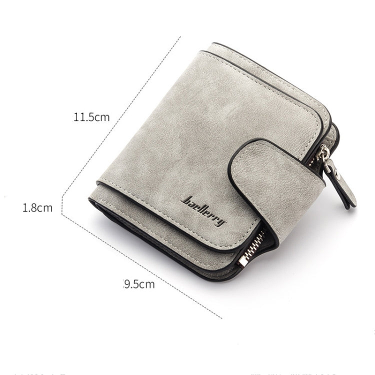 Baellerry Ladies Buckle Nubuck Leather Coin Purse Cute Small Fresh Student Wallet(Black)