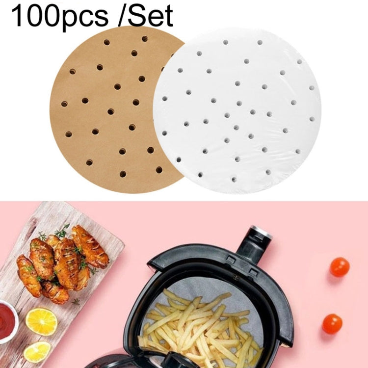 Air Fryer Special Paper Pad Grilled Meat Paper Oil Absorbed Paper, Color Random Delivery, Style: Round With Hole (16cm)