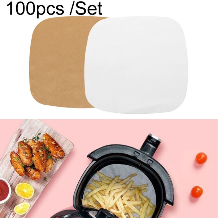 Air Fryer Special Paper Pad Grilled Meat Paper Oil Absorbed Paper, Color Random Delivery, Style: Square Without Hole (16cm)