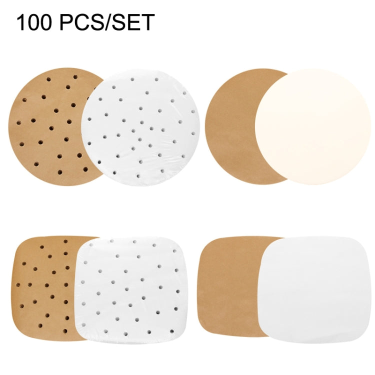 Air Fryer Special Paper Pad Grilled Meat Paper Oil Absorbed Paper, Color Random Delivery, Style: Square Without Hole (23cm)