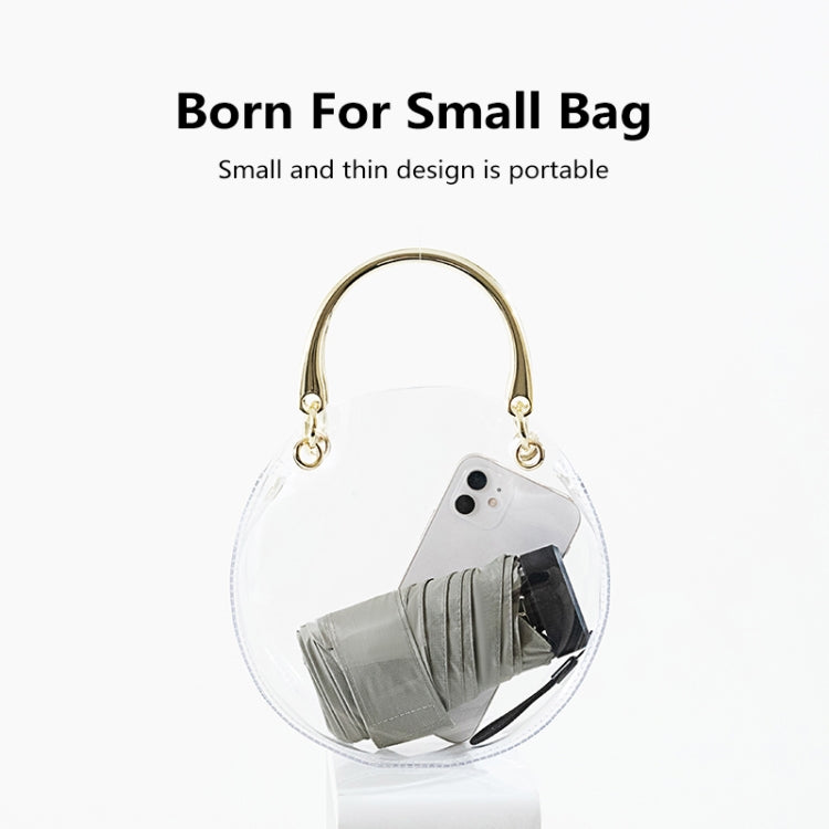 PARACHASE Mini Six Fold Bag Black Glue Sunside Sunscreen Anti-UV Sun Umbrella(Light Green)