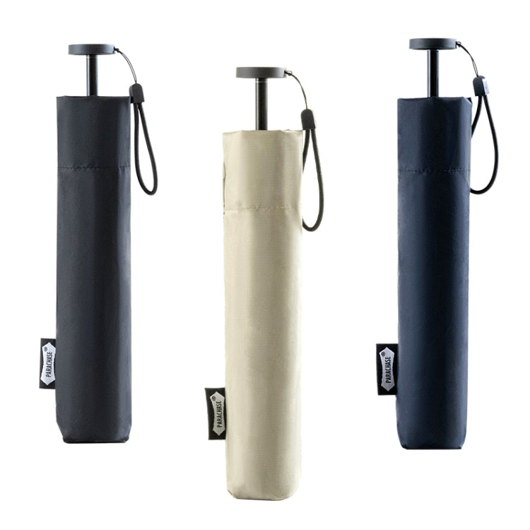 PARACHASE Carbon Fiber Light Portable Small Clever Black Glue Sunscreen Anti-UV Sun Umbrella(Navy)